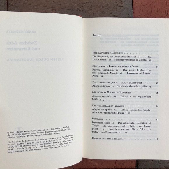 Vintage 1964 Yugoslavia Book Adriatic Karawanks Travelogue German Ernst Neumayr - Picture 6 of 10